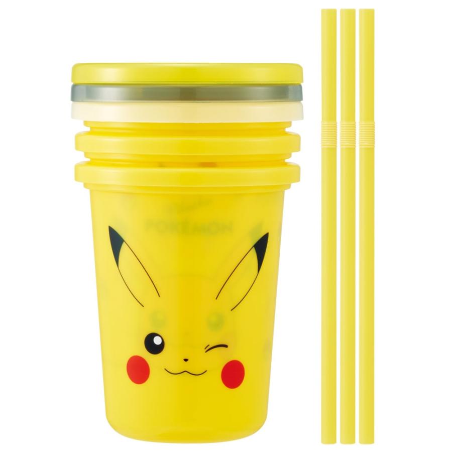 スケーター ストロー付きタンブラー 3個セット ポケットモンスター