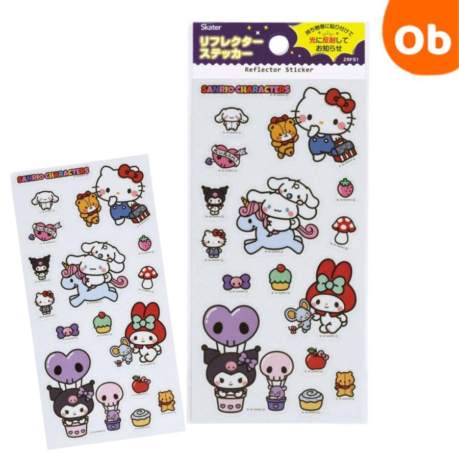 スケーター リフレクターステッカー サンリオオールキャラクターズ