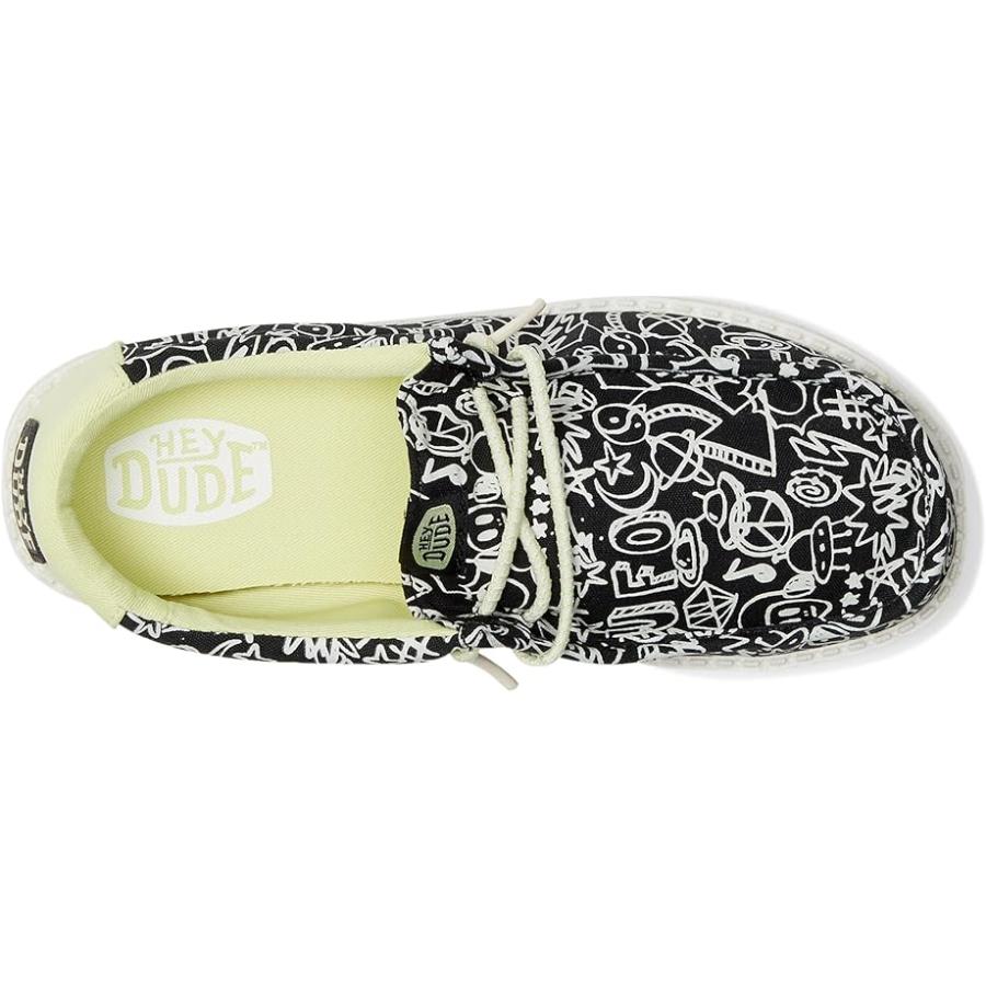 Hey Dude Kids  Wally Space Glow (Little Kid/Big Kid) キッズ・ジュニア Loafers Black_1