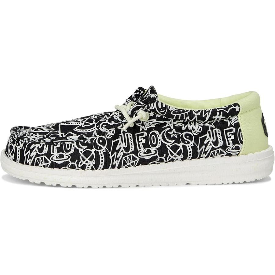Hey Dude Kids  Wally Space Glow (Little Kid/Big Kid) キッズ・ジュニア Loafers Black_3
