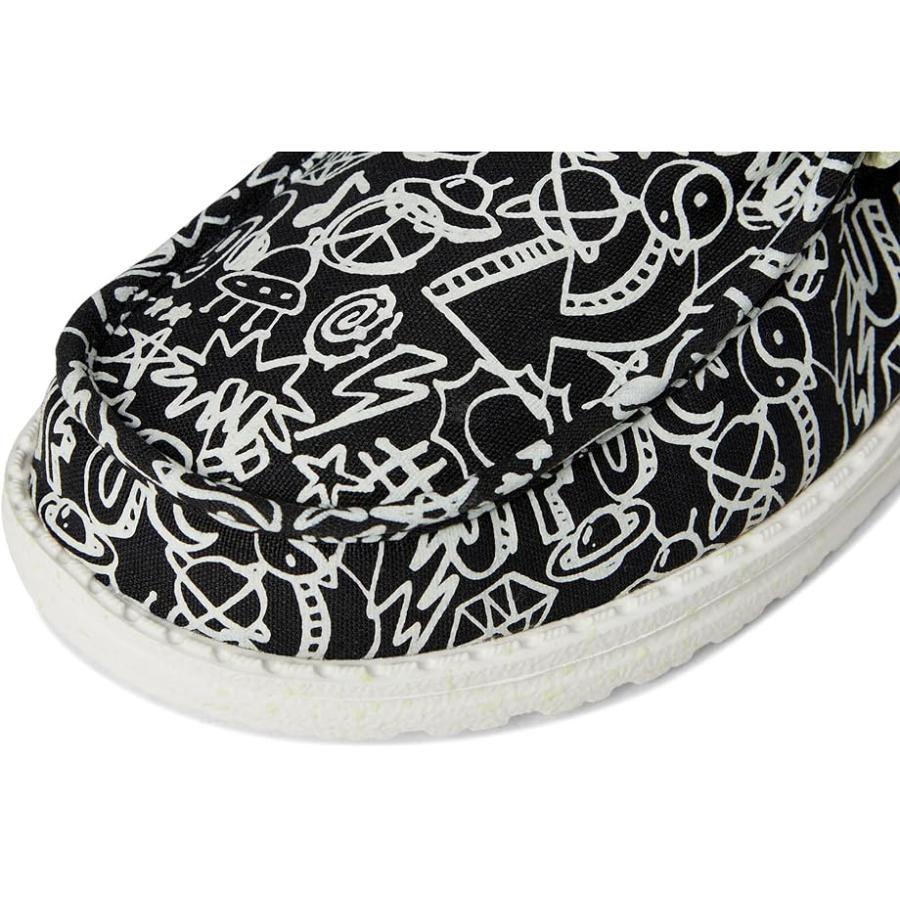 Hey Dude Kids  Wally Space Glow (Little Kid/Big Kid) キッズ・ジュニア Loafers Black_5