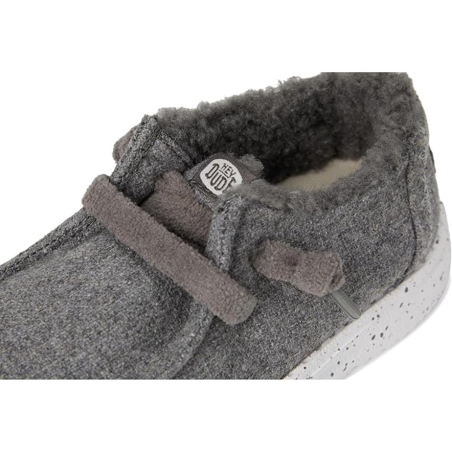 Hey Dude Kids  Wendy Wool Cozy (Toddler) キッズ・ジュニア Loafers Charcoal_5