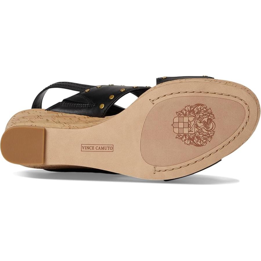 ヴィンスカムート Vince Camuto Ellna Cross-band ウェッジ Sandals レディース ヒール パンプス Black_2