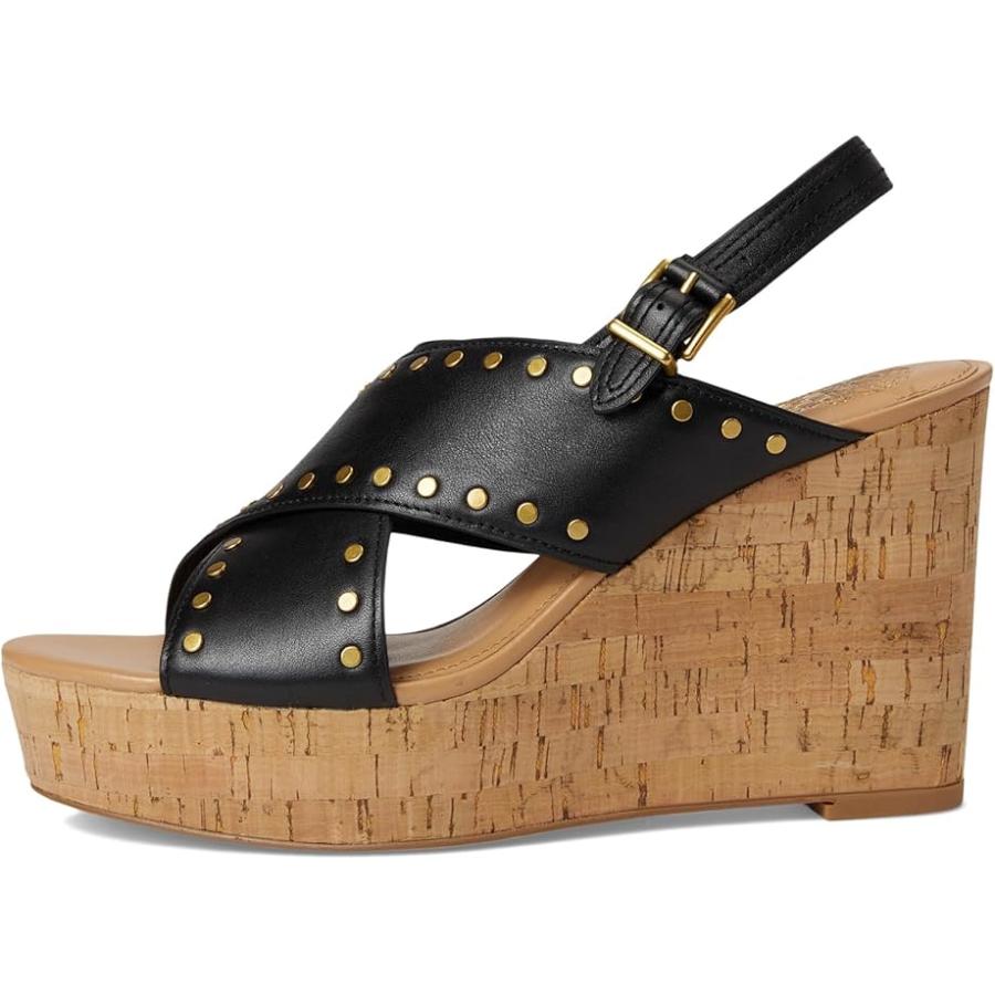 ヴィンスカムート Vince Camuto Ellna Cross-band ウェッジ Sandals レディース ヒール パンプス Black_3