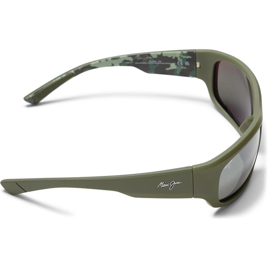 マウイジム Maui Jim Mauklele メンズ サングラス Matte Military Green W/Camo/Neutral Greyの画像