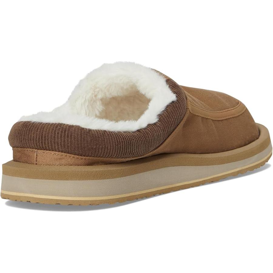 サヌーク Sanuk Donny Cozy メンズ ローファー Brown_4