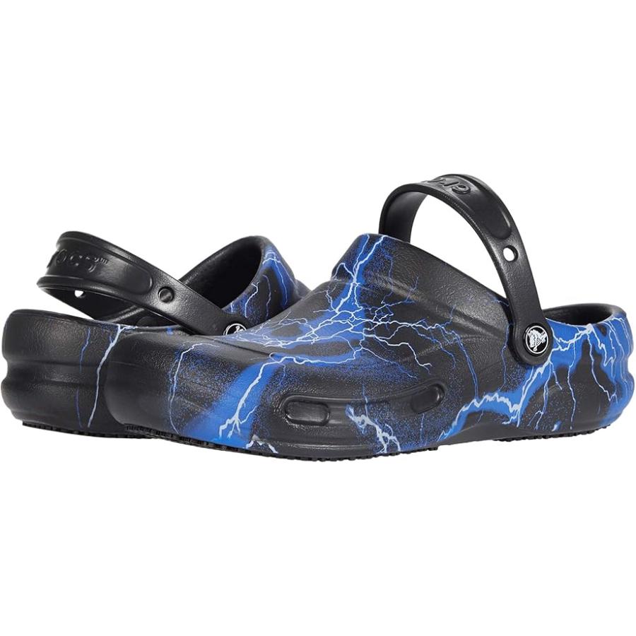 (取寄) クロックスワーク ビストロ グラフィック クロッグ Crocs Work Bistro Graphic Clog Black/Lightning Bolts crocs（クロックス） Crocs Work Bistro Graphic Clog メンズ クロッグ