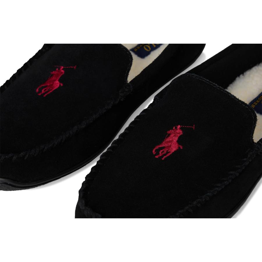 Polo Ralph Lauren スリッパ 黒/赤 POLO RALPH LAUREN（ポロ・ラルフローレン） Brenan Moc スリッパ