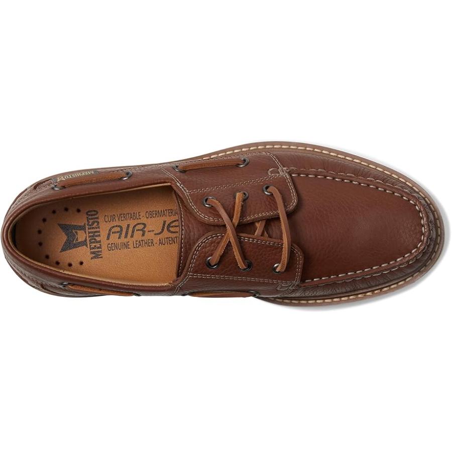 メフィスト Mephisto Adrien メンズ Boat シューズ Hazelnutの画像