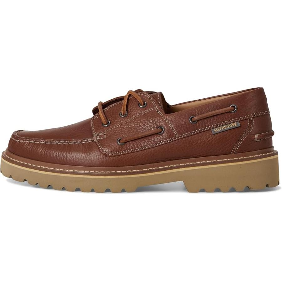 メフィスト Mephisto Adrien メンズ Boat シューズ Hazelnutの画像