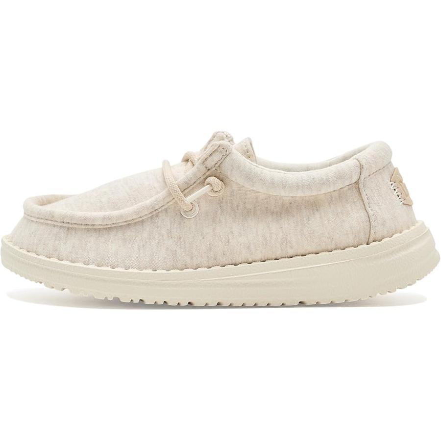Hey Dude Kids  Wally ストレッチ Jersey (Little Kid/Big Kid) キッズ・ジュニア Loafers Oat_3