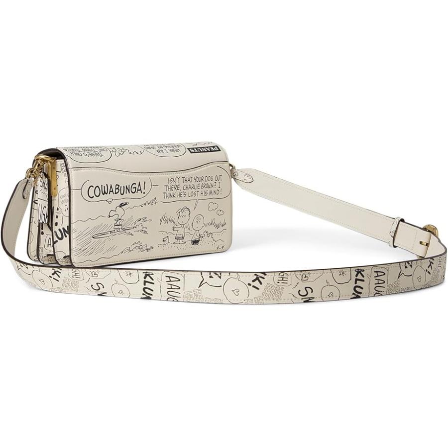 COACH x PEANUTS 国内買付 ニュースペーパー print Tabby Bag 26