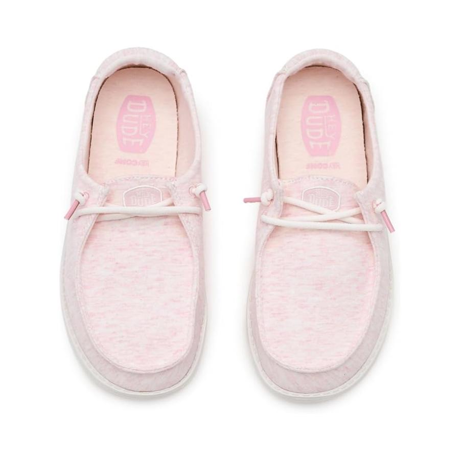 Hey Dude Kids  Wendy Y ストレッチ Jersey Lilac キッズ・ジュニア Loafers Light Pink_1