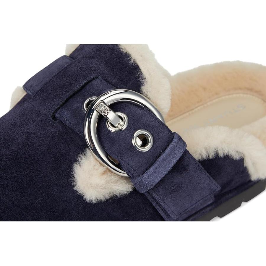 ステュワート ワイツマン Stuart Weitzman Chrystie Shearling ミュール レディース クロッグ Nice Blue/Cの画像