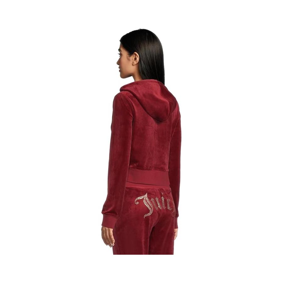 ジューシークチュール Juicy Couture クラシック Juicy Hoodie With Bling レディース パーカー スウェット Red_2