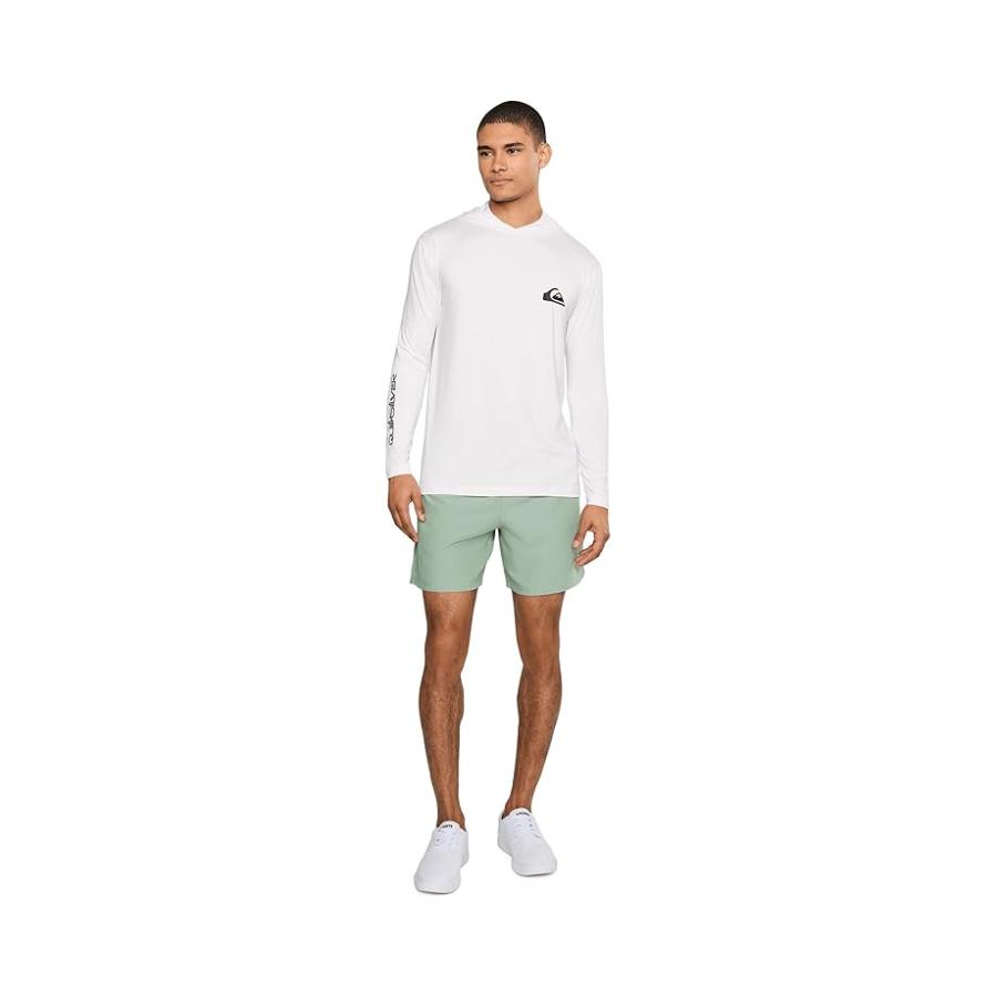クイックシルバー Quiksilver Everyday Hooded Surf Tee メンズ 水着 スイムウェア Whiteの画像
