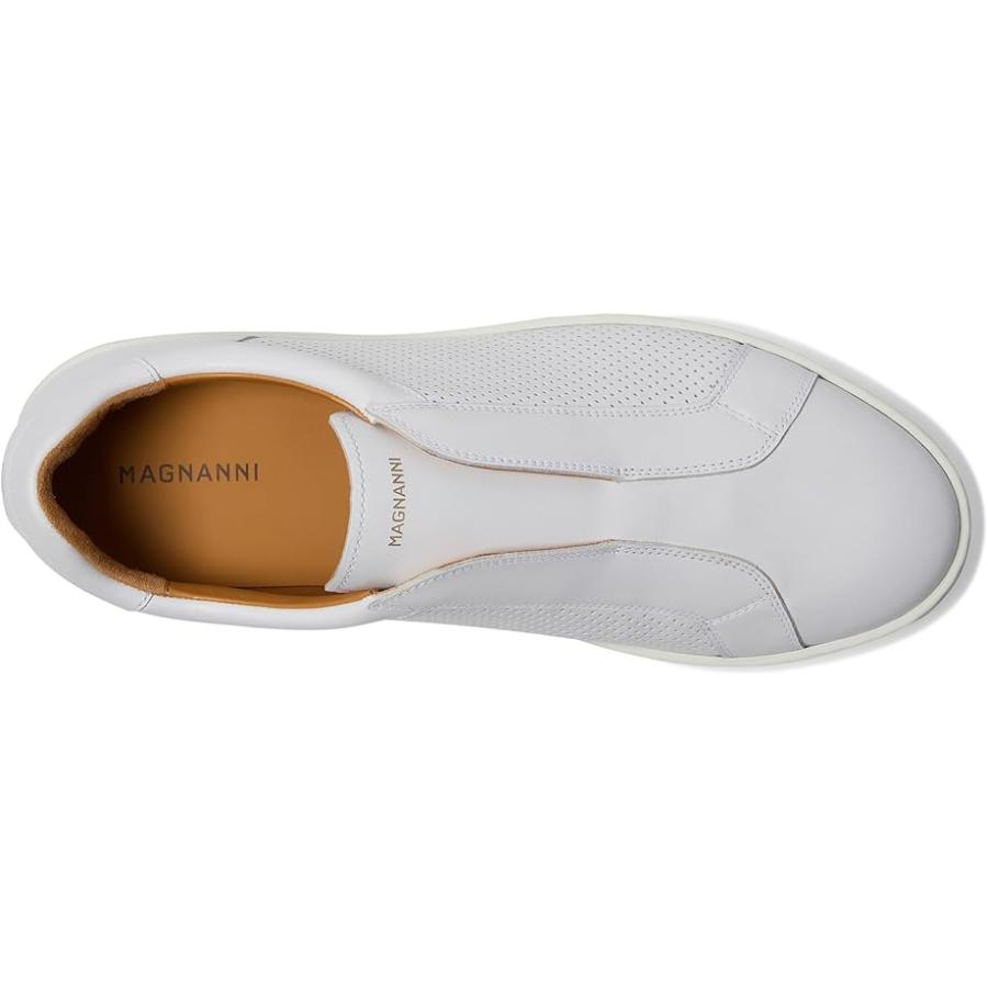マグナーニ Magnanni Costa Slip Perf メンズ sneakers & athletic shoes Whiteの画像