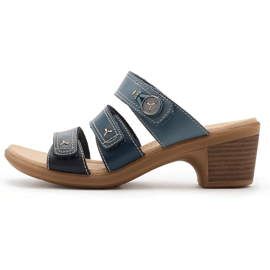 クラークス Clarks Emily 2 Adella レディース ヒール パンプス Navy Multi レザー_3