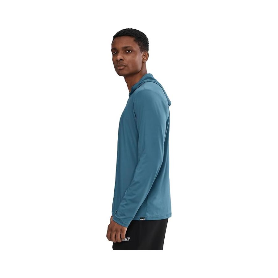 ハーレー Hurley Hybrid Hooded Upf Long Sleeve メンズ 水着 スイムウェア Grey Tealの画像