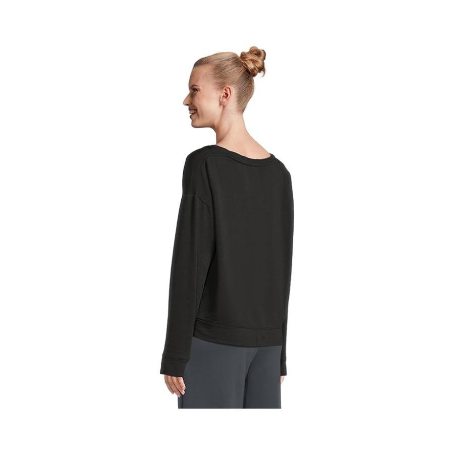 Eileen Fisher Garment Dyed Terry Ballet Neck Box Top レディース シャツ トップス Black_2