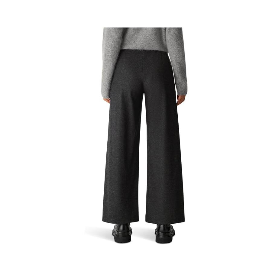 Eileen Fisher Melange Felted Wool Jersey Full Wide Pants レディース パンツ ズボン Cha_1