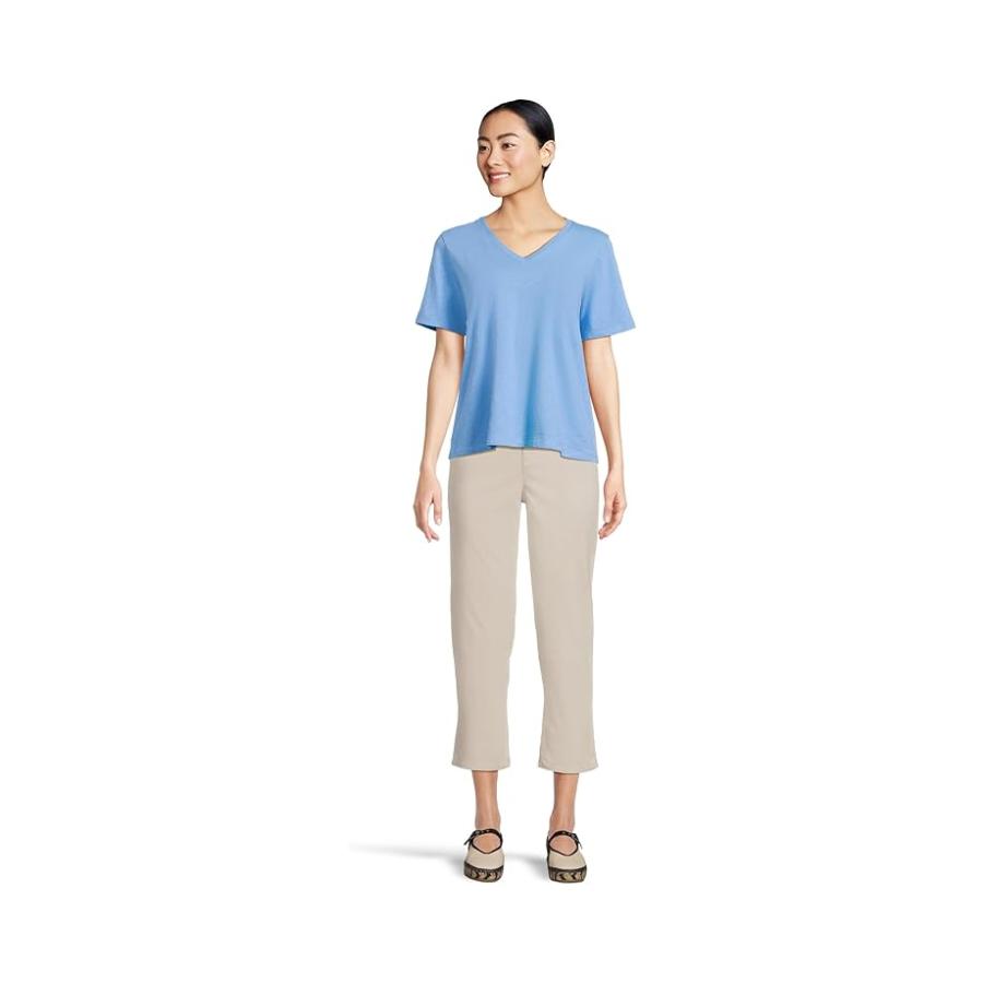 Eileen Fisher Petite Organic Cotton ストレッチ Corduroy High Waisted Straight A