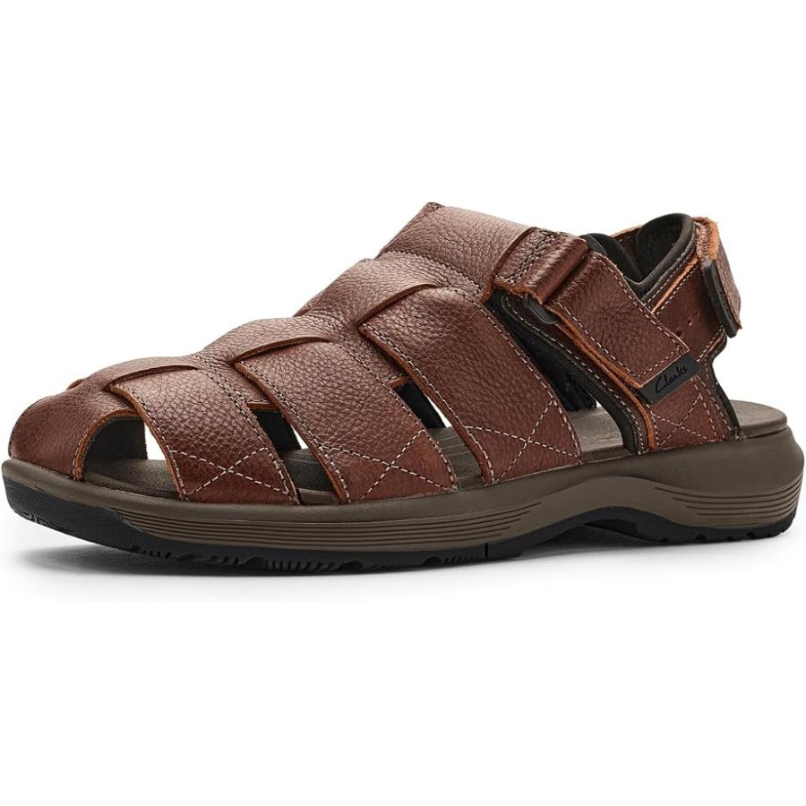 Clarks（クラークス） Guideview Cove メンズ サンダル Dark Brown