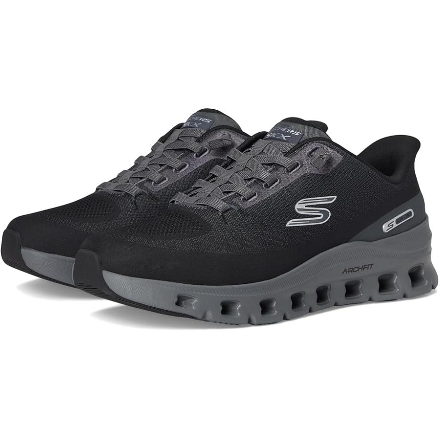 (取寄) スケッチャーズ メンズ アーチ フィット グライド-ステップ プロ ハンズ フリー スリップ-イン SKECHERS men Arch Fit Glide-Step Pro Hands Free Slip-In Black/Charcoal SKECHERS（スケッチャーズ） アーチフィット グライド-Step Pro ハンズ