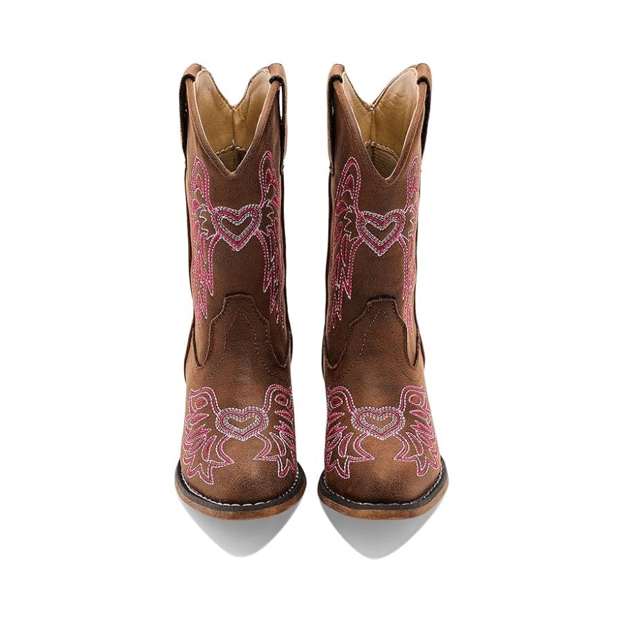 ローパー Kids Riley Wings (Toddler/Little Kid) キッズ・ジュニア Boots Brown Faux レザー_1