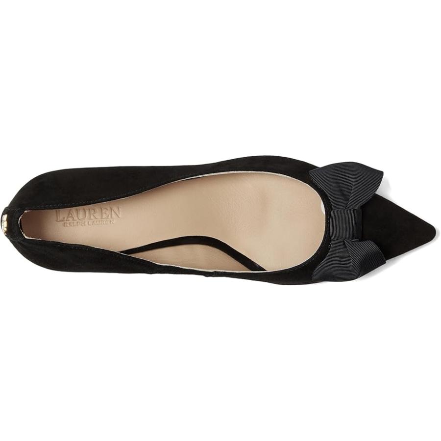 ラルフ・ローレン Lauren Ralph Lauren Adrienne Bow-Trim Suede Pumps レディース Heels Blac_1