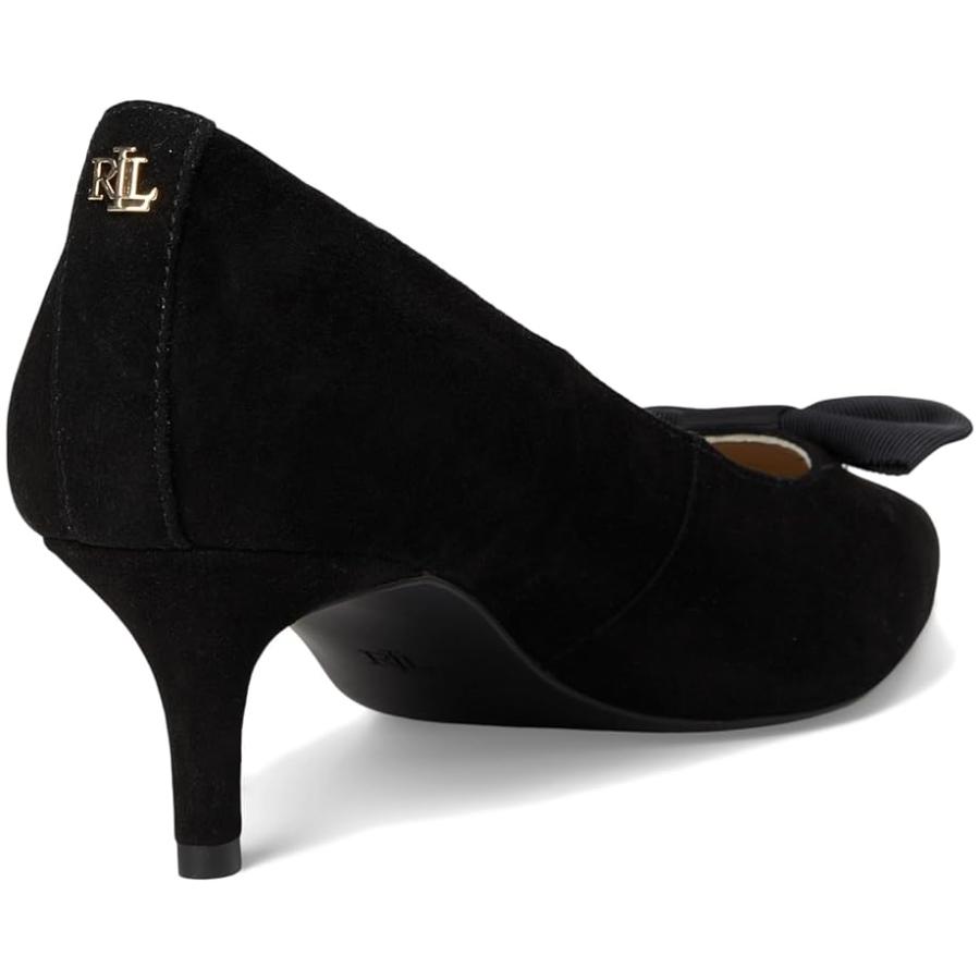 ラルフ・ローレン Lauren Ralph Lauren Adrienne Bow-Trim Suede Pumps レディース Heels Blac_4