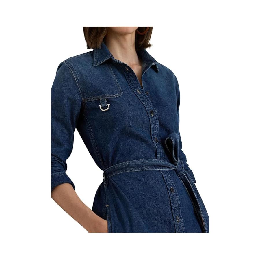 RALPH LAURN デニムドレス ラルフ・ローレン Lauren Ralph Horsebit-Trim Belted デニム