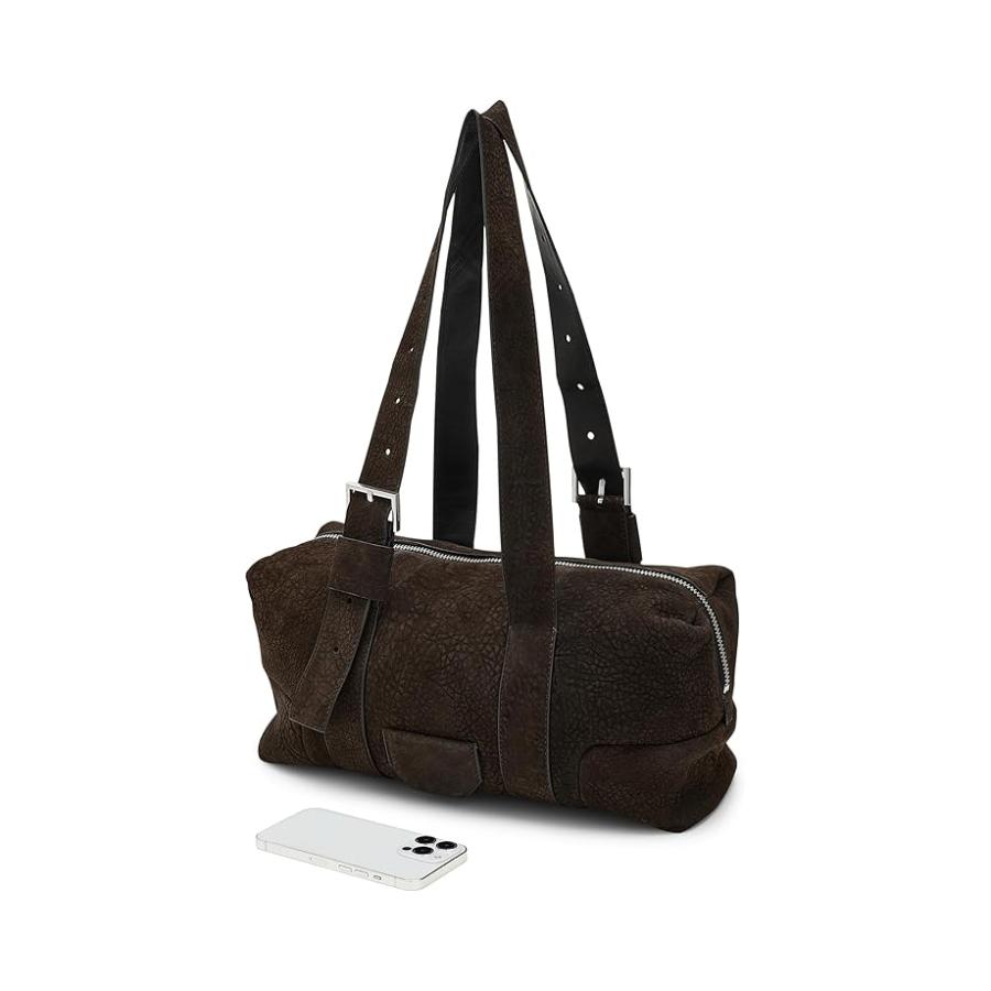 オールセインツ AllSaints Ares Grain Shoulder Bag レディース ハンドバッグ かばん Catrame Brownの画像