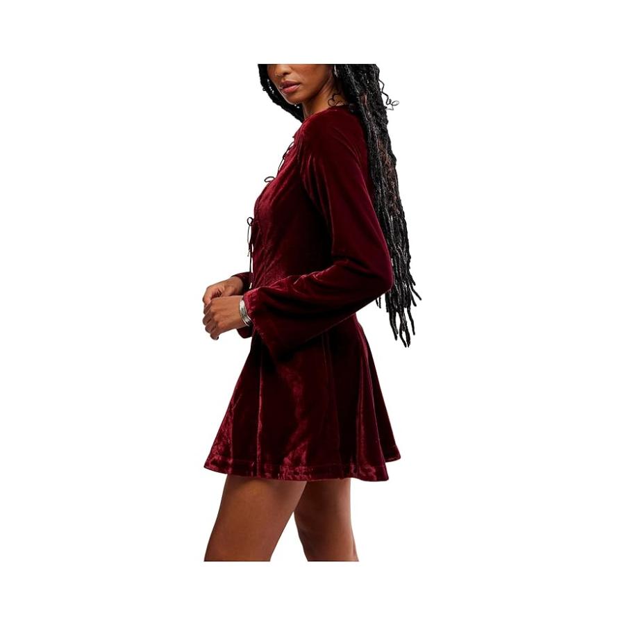 フリーピープル Free People Linney Velvet Mini レディース ドレス Cabernet_2