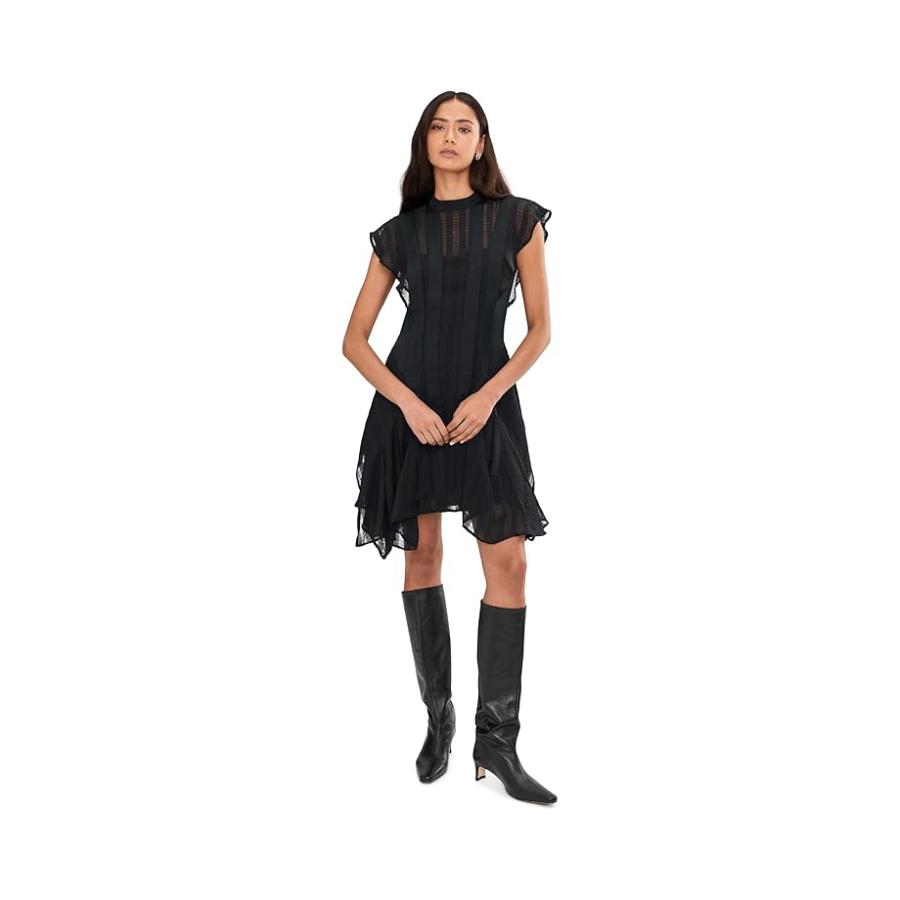 オールセインツ AllSaints Fleur Texture Dress レディース ドレス Black_1