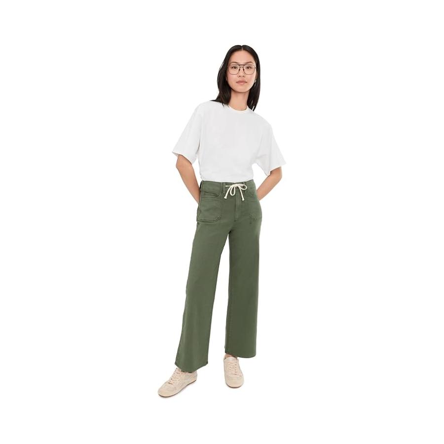 ペイジ Paige Ari with Waistband Tie and Stitch Through Pockets in Vintage Ivy_1