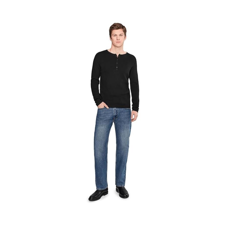 ジョンヴァーヴェイトス John Varvatos Javis Henley Y2601R25 メンズ セーター Black_1