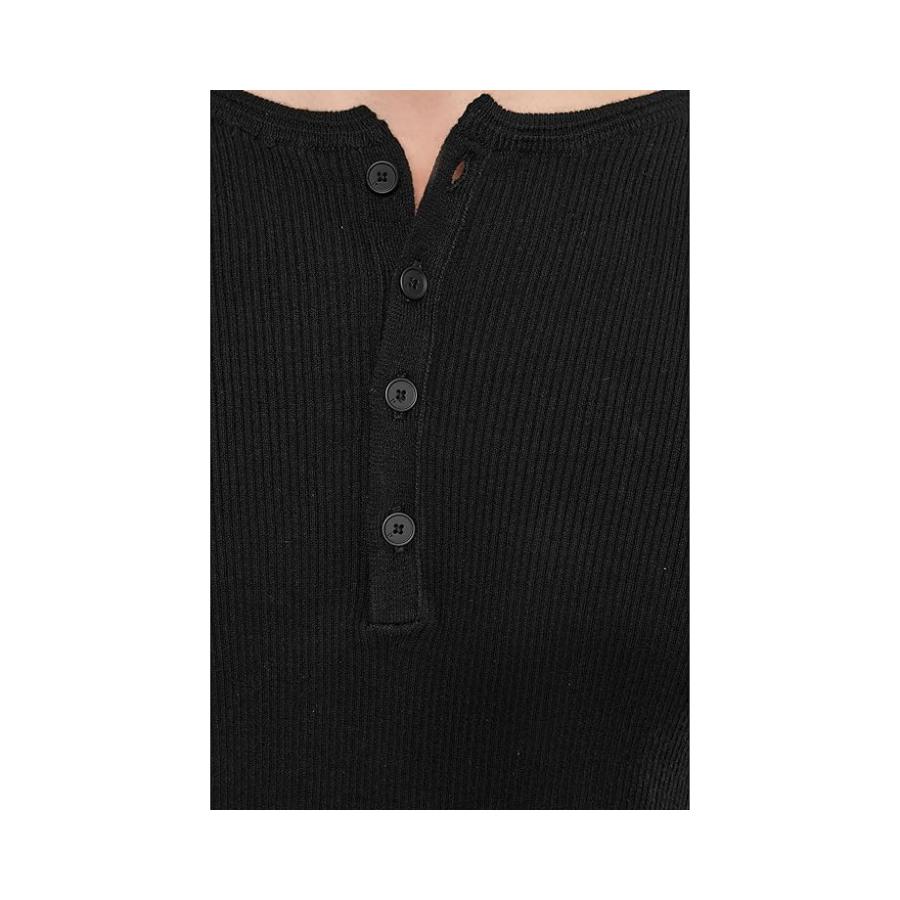 ジョンヴァーヴェイトス John Varvatos Javis Henley Y2601R25 メンズ セーター Black_4