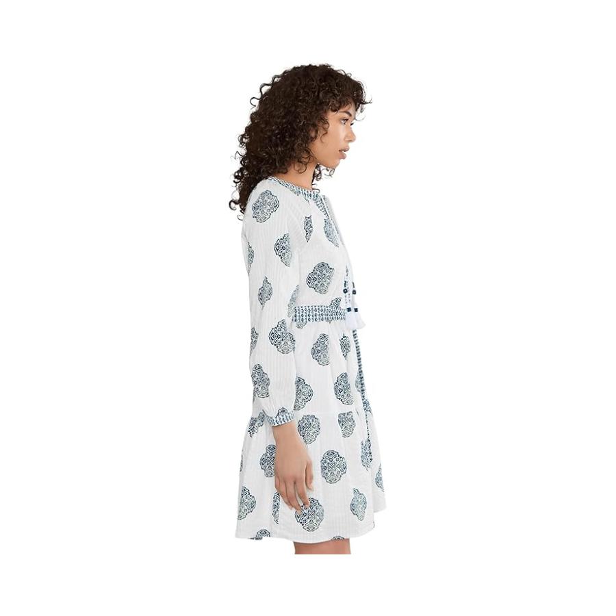 トミー バハマ Tommy Bahama Mosaic Shores Long Sleeve Short Dress レディース ドレス White_2