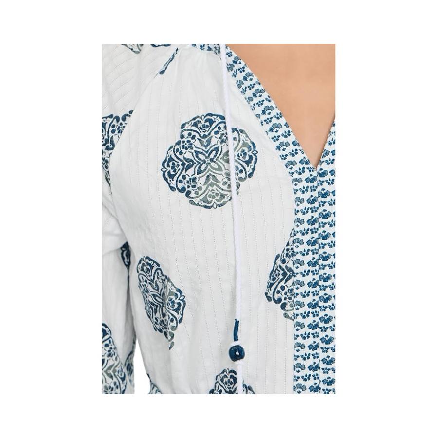 トミー バハマ Tommy Bahama Mosaic Shores Long Sleeve Short Dress レディース ドレス White_4