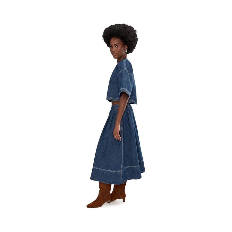 フリーピープル Free People Westley デニム Skirt Set レディース ドレス Deep Sea Wash_2