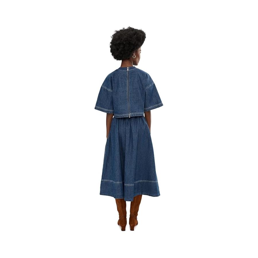 フリーピープル Free People Westley デニム Skirt Set レディース ドレス Deep Sea Wash_3