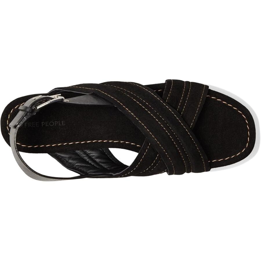 フリーピープル Free People Beach Party プラットフォーム レディース Heels Black Suede_1