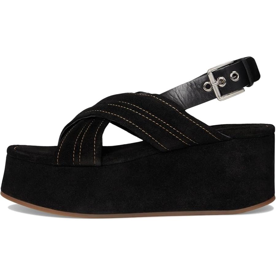 フリーピープル Free People Beach Party プラットフォーム レディース Heels Black Suede_3