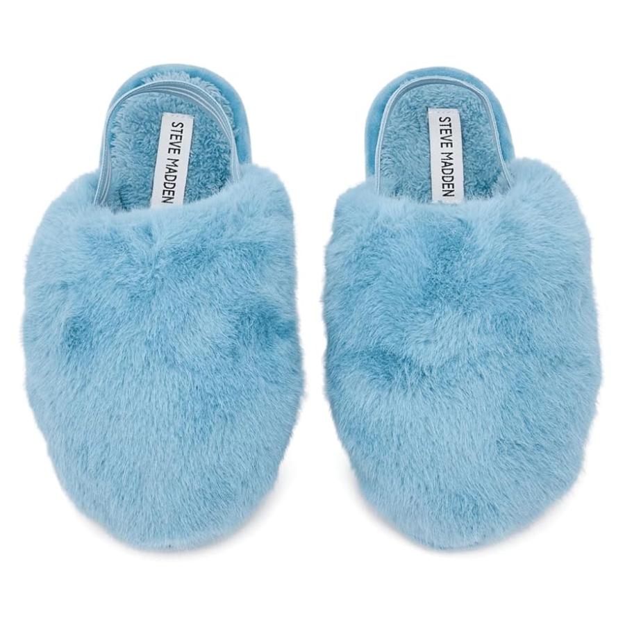 スティーブマッデン Steve Madden Kids Poof (Little Kid/Big Kid) キッズ・ジュニア Slippers Bluの画像
