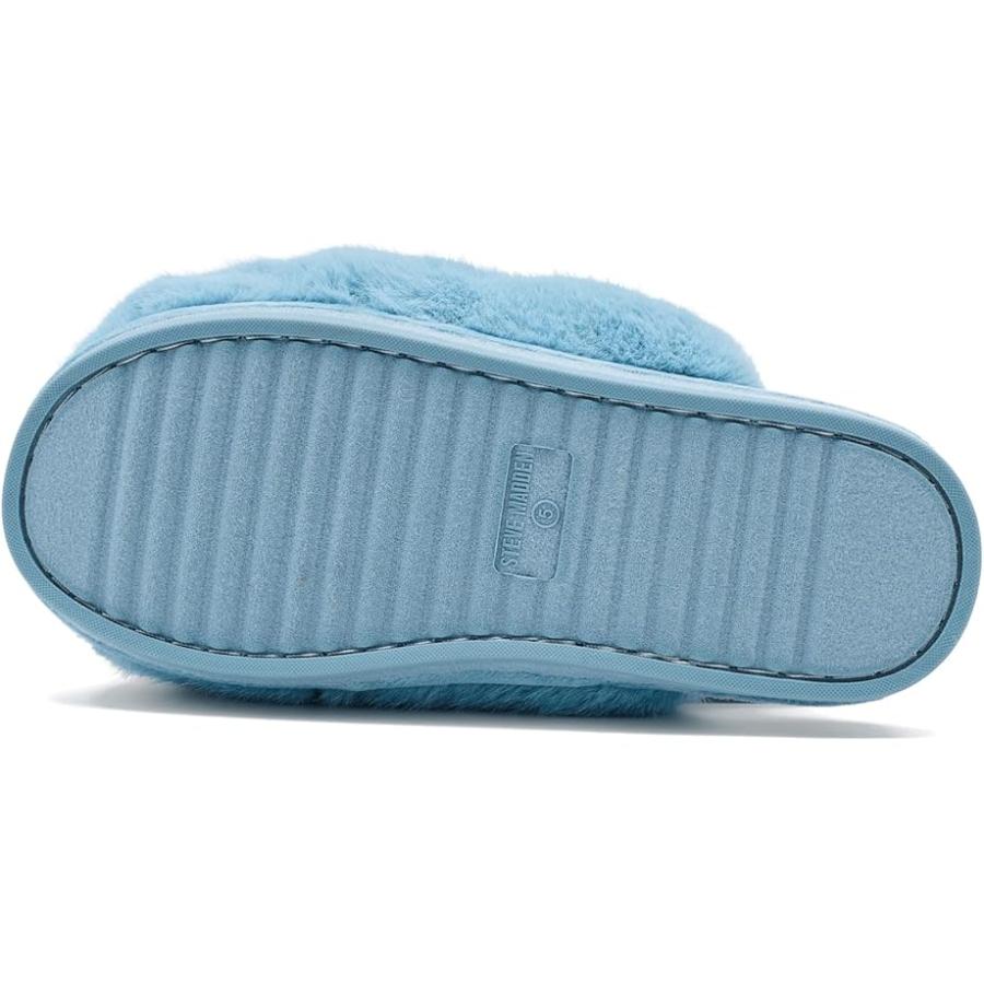 スティーブマッデン Steve Madden Kids Poof (Little Kid/Big Kid) キッズ・ジュニア Slippers Bluの画像