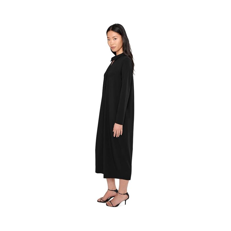 Eileen Fisher ストレッチ Jersey ニット クラシック Collar Dress レディース Dresses Black_2