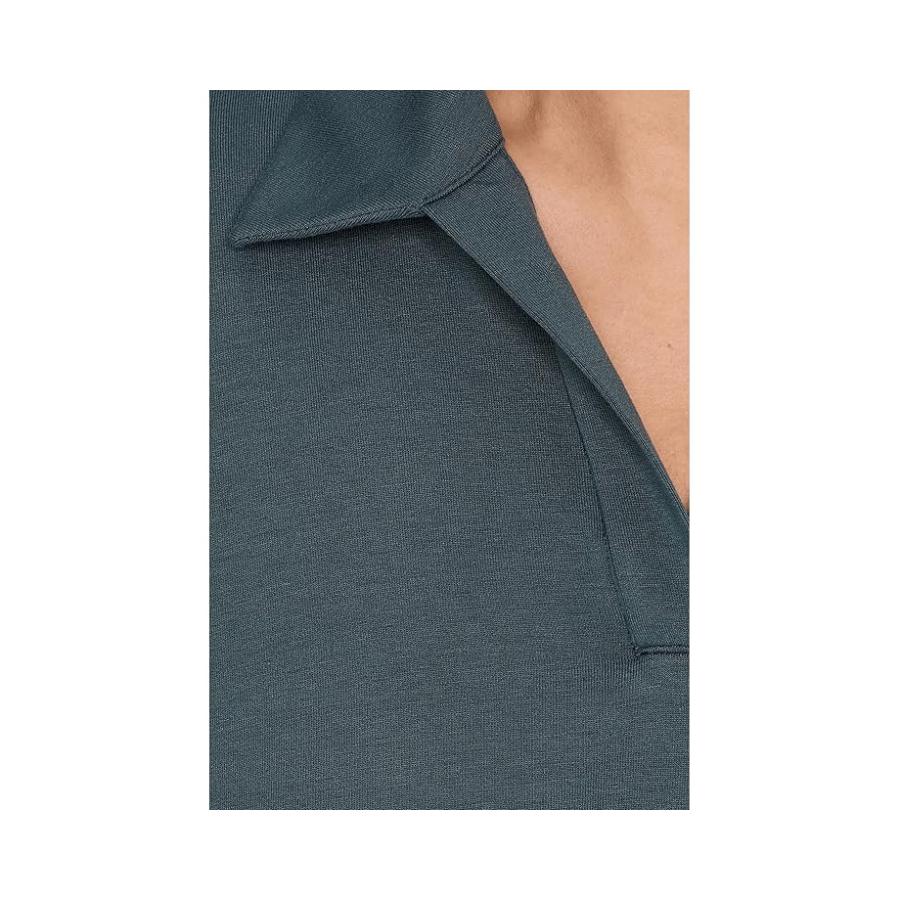 Eileen Fisher Petite ストレッチ Jersey ニット Boxy Henley Top レディース シャツ トップス Eucal_4