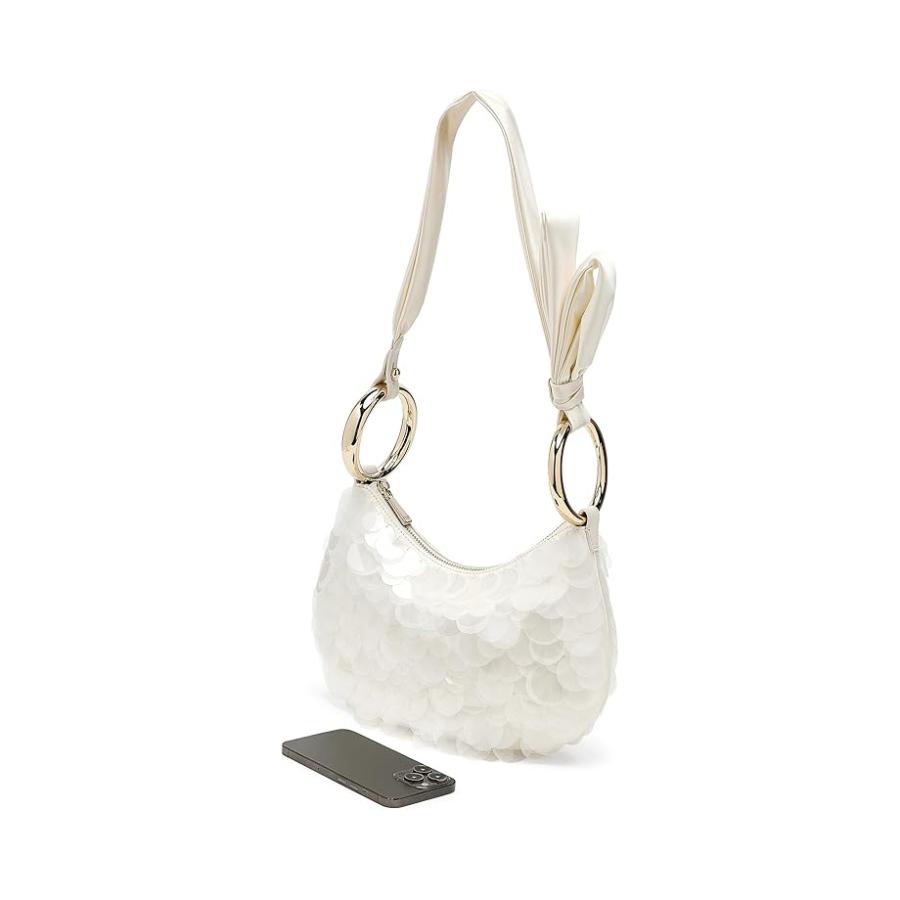 ケイトスペード Kate Spade ニューヨーク The Bangle Sequin Paillette Bag レディース ダッフルバッグ Creの画像