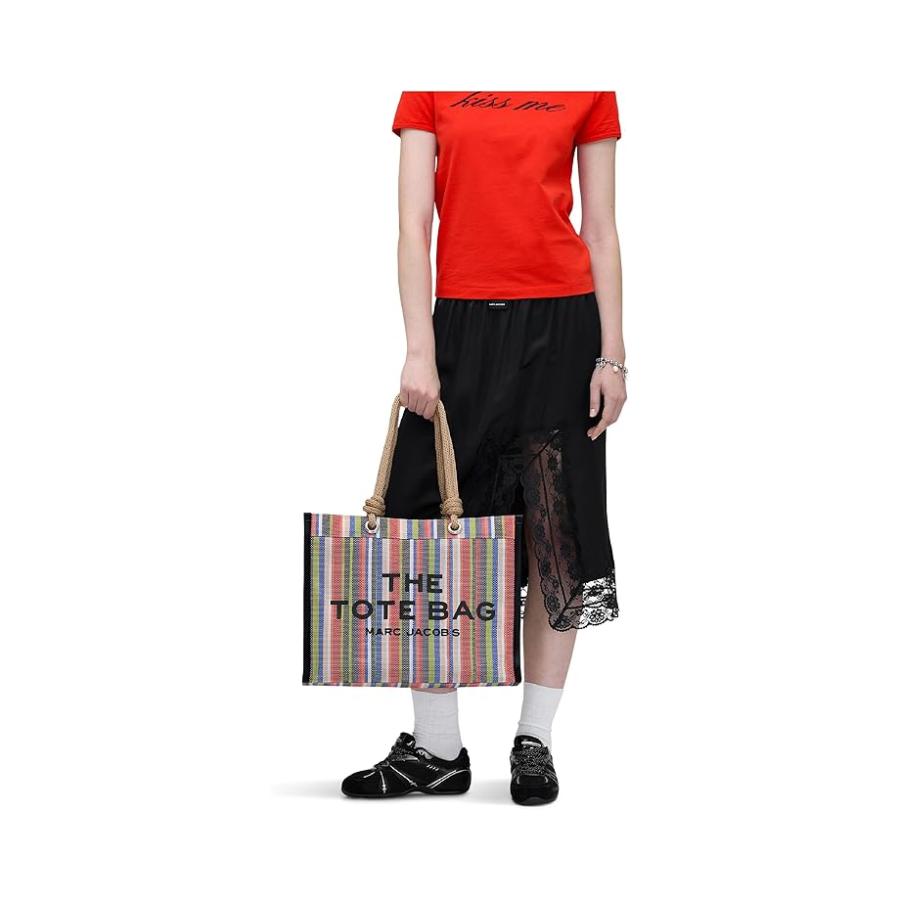 マーク・ジェイコブス Marc Jacobs The Stripe Mesh Large Tote Bag レディース ハンドバッグ かばん Red